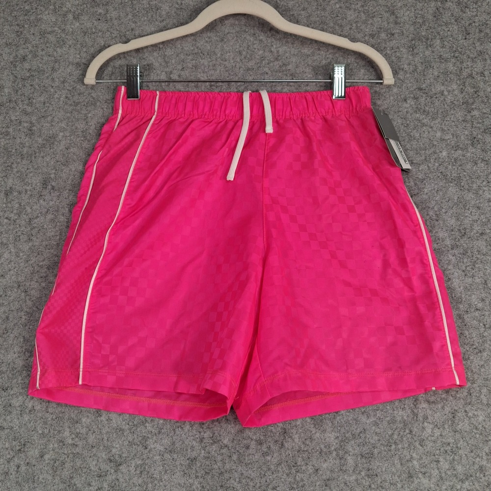 DSG Woven Soccer Shorts Youth Size L 14-16 Pink Checkered Athletic Performance